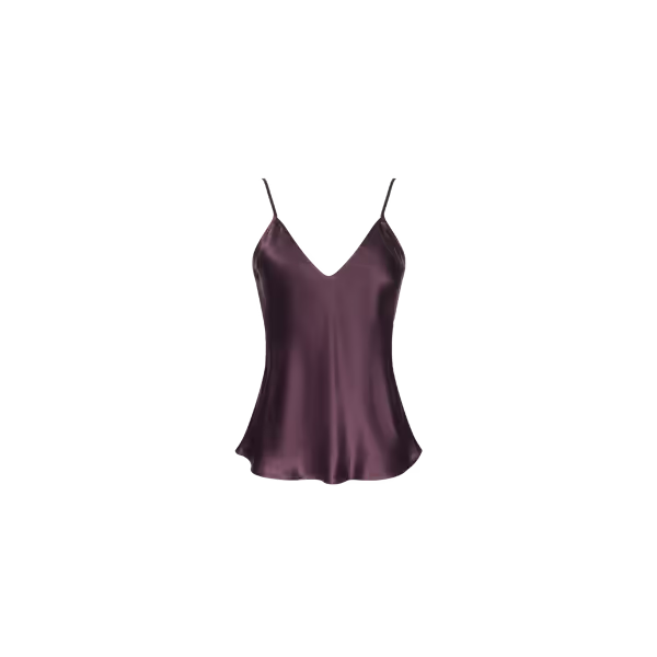 LEXI SILK CAMISOLE DEEP SANGRIA