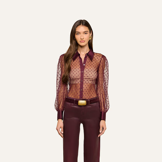 SOPHIE SWISS DOT BLOUSE