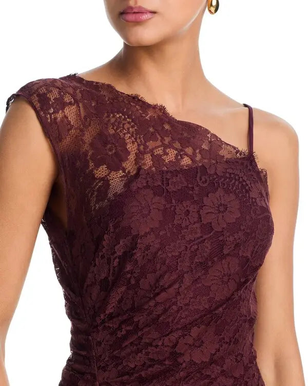 GIA ASYMMETRIC ONE SHOULDER MIDI DRESS