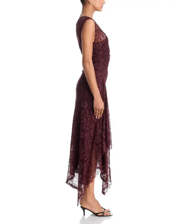 GIA ASYMMETRIC ONE SHOULDER MIDI DRESS