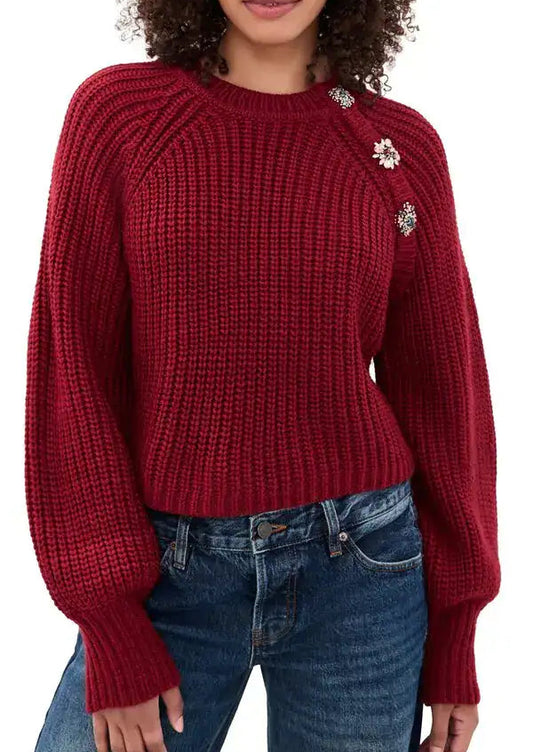 KEREN BAROQUE EMBELLISHED PULLOVER