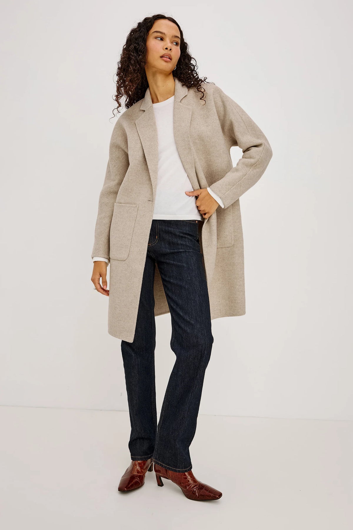 EVEREST COAT OAT HERRINGBONE