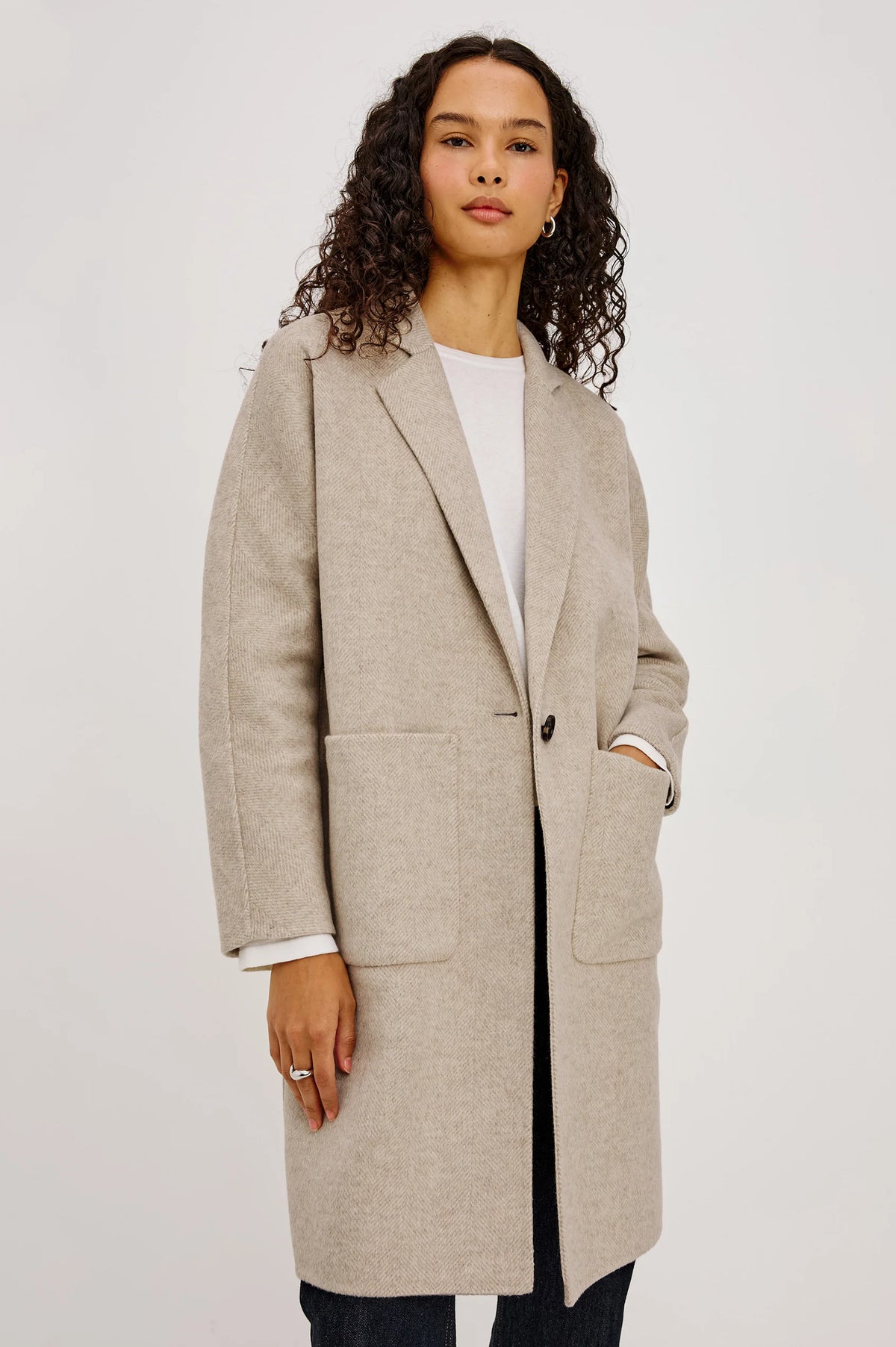 EVEREST COAT OAT HERRINGBONE