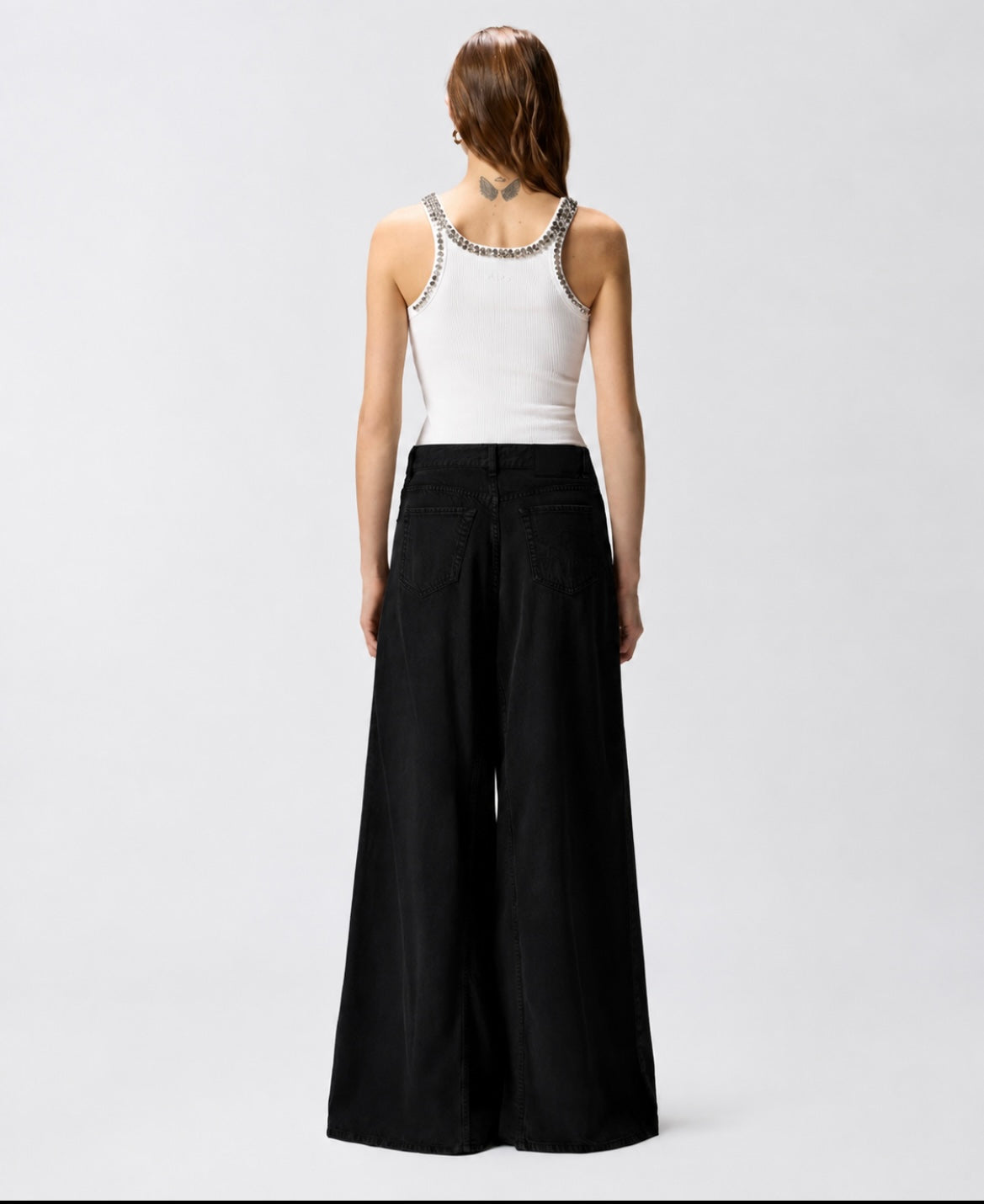 PINKO Ribbed Top With Bejeweled Embellishment