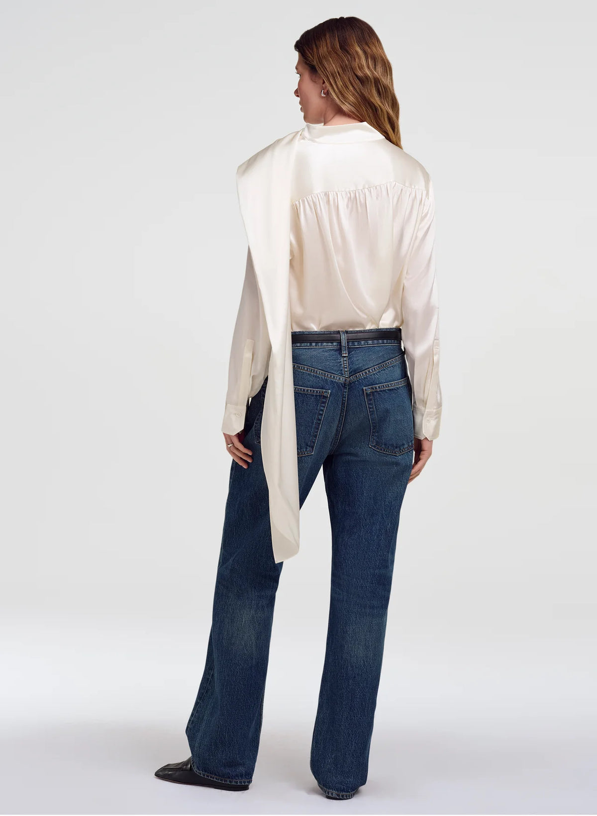 NADINE SILK DRAPED TOP