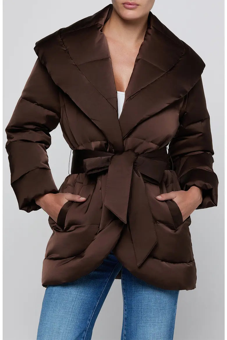 GLACIER SHAWL COLLAR PUFFER